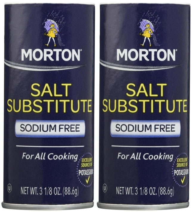 Morton Sodium Free Salt Substitute Sodium-Restricted Diets 3.12oz (2 Pack) - Food & Beverages > Herbs Spices Seasonings