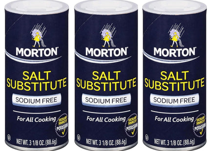 Morton Sodium Free Salt Substitute Sodium-Restricted Diets 3.12oz (3 Pack) - Food & Beverages > Herbs Spices Seasonings