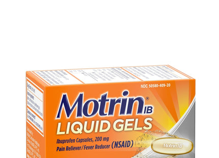 Motrin IB Liquid Gels Ibuprofen 200 mg Pain & Fever Relief Capsules 20ct (3 Pack) - Health Care > Over-the-Counter