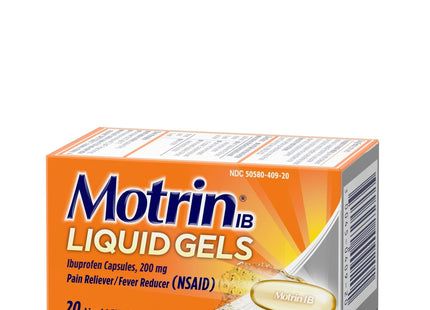 Motrin IB Liquid Gels Ibuprofen 200 mg Pain & Fever Relief Capsules 20ct (2 Pack) - Health Care > Over-the-Counter