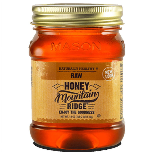 Mountain Ridge Honey Naturally Healthy 100% Pure Raw 18oz (6 Pack) - Food & Beverages > Jam Spreads