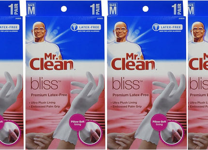 Mr. Clean Premium Latex-Free Gloves Bliss Medium Size 1-Pair (2 Pack) - Household Supplies > Cleaning