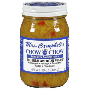 Mrs. Campbell’s All Natural Sweet Southern Chow Relish 16oz (12 Pack) - Food & Beverages > Jam Honey Spreads Jams