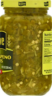 Mt Olive Pickle Diced Jalapeno Pepper Pickled Low Calorie Fresh 12oz (6 Pack) - Food & Beverages > Jam Honey Spreads