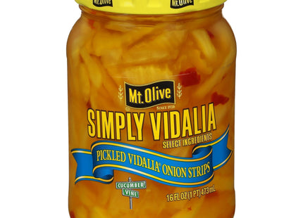 Mt. Olive Simply Vidalia Pickled Onion Strips No Artificial Color 16oz (3 Pack) - Food & Beverages > Jam Honey Spreads