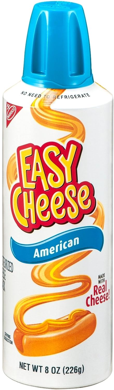 Nabisco Kraft Easy Cheese American Pasteurized Snack 8oz (24 Pack) - Food & Beverages > Jam Honey Spreads