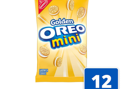 Nabisco OREO Mini Golden Sandwich Cookies Vanilla Flavor 3oz (24 Pack) - Food & Beverages > Sweets Chocolate Biscuits