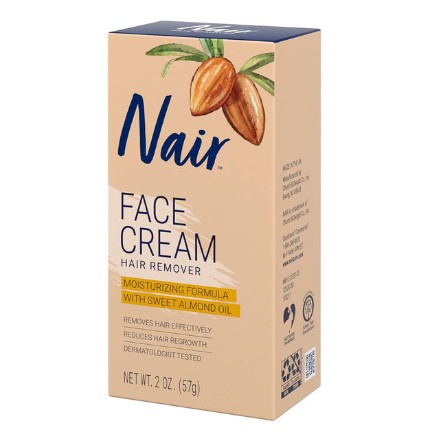 Nair Moisturizing Facial Hair Removal Cream With Sweet Almond Oil 2oz (6 Pack) - Personal Care > Shaving & Grooming