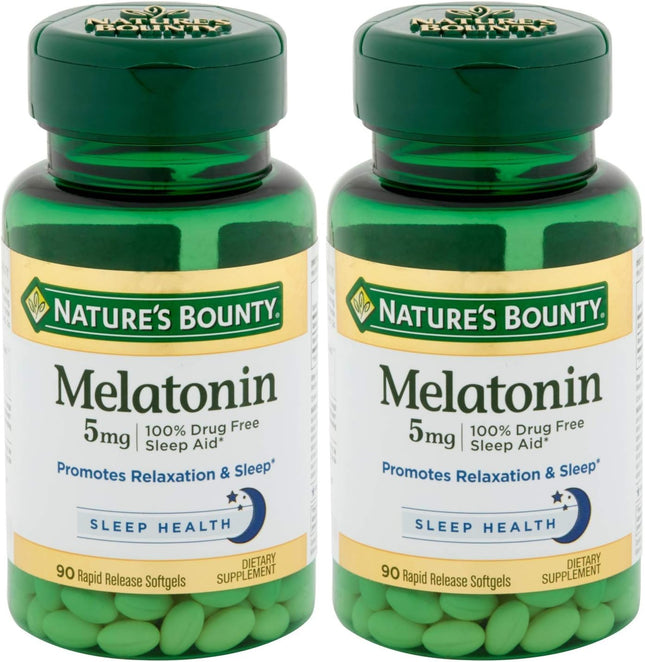 Nature’s Bounty Natural Sleep Aid Relaxation & Softgels 5mg 90ct (2 Pack) - Health Care > Vitamins Lifestyle