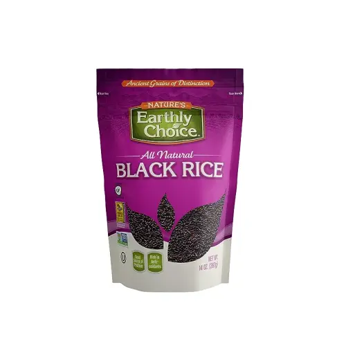 a bag of black rice