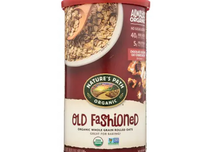 a can of old fashioned granola with nuts and raisins