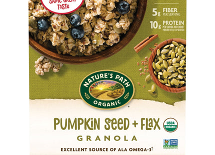 Nature’s Path Organic Granola FlaxPlus PumPackin Non-GMO 11.5oz (12 Pack) - Food & Beverages > Pasta Grains Cereals