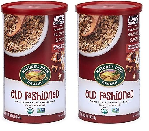 Nature’s Path Organic Old Fashioned Oatmeal Whole Grain Non-GMO 18oz (2 Pack) - Food & Beverages > Pasta Grains Cereals