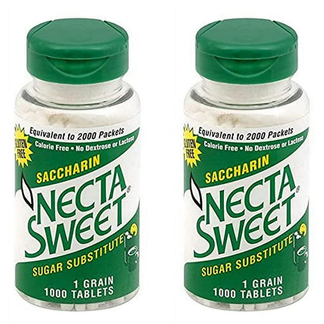 Necta Sweet Saccharin Sugar Substitute Zero-Calorie Tablets 1000ct (2 Pack) - Food & Beverages > Sweeteners Substitutes