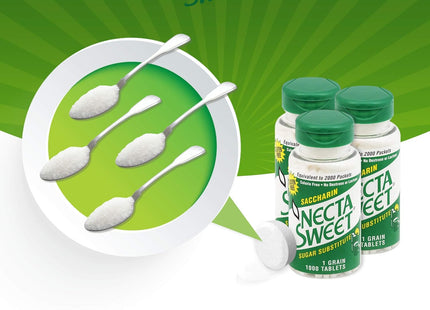 Necta Sweet Saccharin Sugar Substitute Zero-Calorie Tablets 1000ct (2 Pack) - Food & Beverages > Sweeteners Substitutes