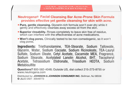 Neutrogena Glycerin Facial Cleansing Bar for Acne-Prone Skin 3.5oz (6 Pack) - Personal Care > Cleansers & Toners
