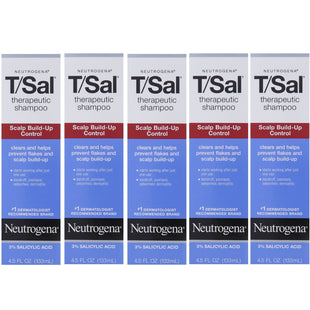 Neutrogena T/Sal Therapeutic Shampoo Scalp Build-up Control 4.5 FLoz (5 Pack) - Personal Care > Hair & Styling