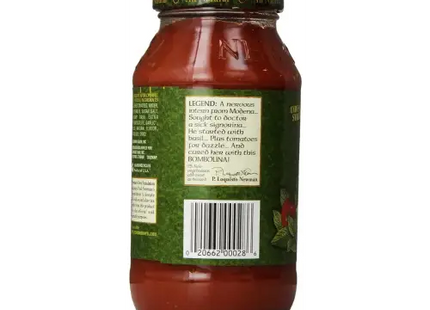 a jar of tomato sauce