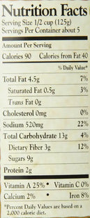 a close up of a nutrition label on a wooden table