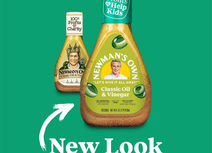 Newman’s Own Olive Oil & Vinegar Salad Dressing No Artificial 16oz (12 Pack) - Food Beverages > Condiments Sauces