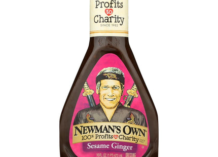 Newman’s Own Sesame Ginger Salad Dressing Low Fat Rice Vinegar 16oz (4 Pack) - Food & Beverages > Condiments Sauces