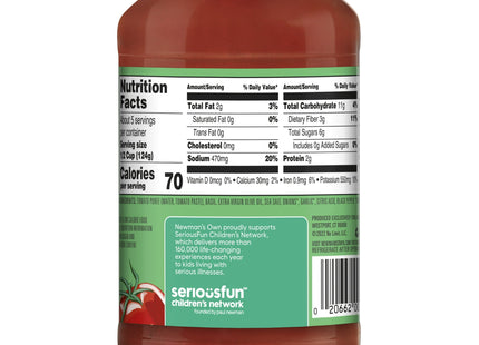 Newman’s Own Tomato & Basil Bambolina Pasta Sauce EV Olive Oil 24oz - Food Beverages > Condiments Sauces