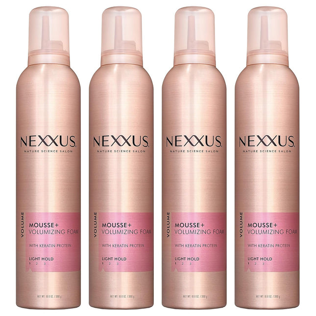 Nexxus Mousse Plus Volumizing Foam Styler Shine Smoothening 10.6oz (4 Pack) - Personal Care > Hair & Styling Products