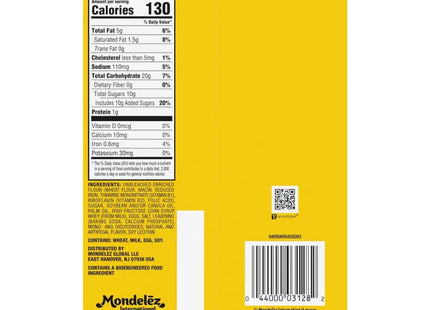 the back of a yellow nutrition label