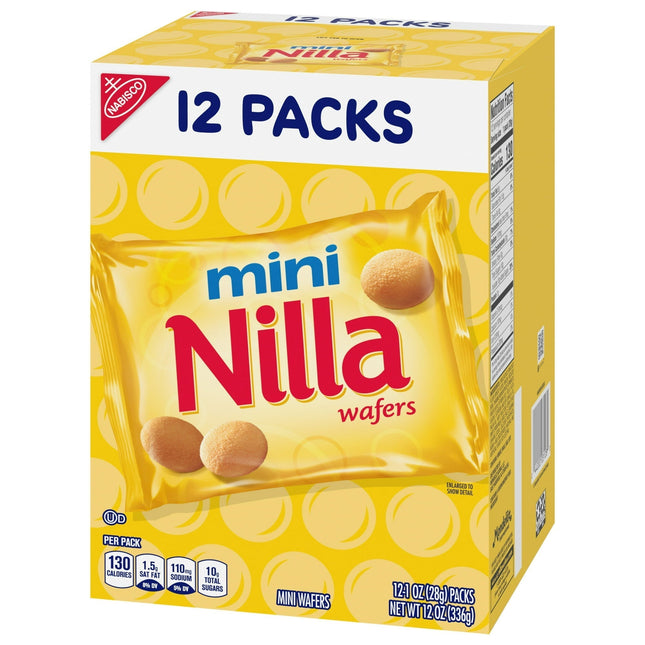 Nilla Wafers Mini Traditional Vanilla Wafer Cookies Snack 1oz 12ct (4 Pack) - Food & Beverages > Sweets Chocolate