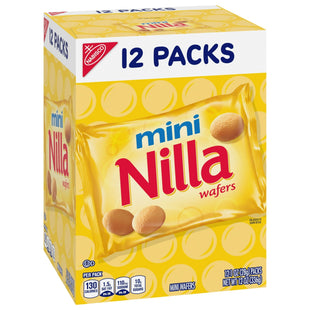 Nilla Wafers Mini Traditional Vanilla Wafer Cookies Snack 1oz 12ct (24 Pack) - Food & Beverages > Sweets Chocolate