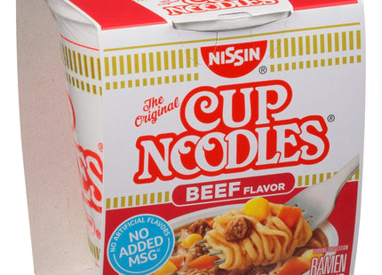 Nissin Cup O’Noodles Ramen Noodle Soup Beef Flavor 2.25oz (12 Pack) - Food & Beverages > Pasta Grains Cereals Noodles