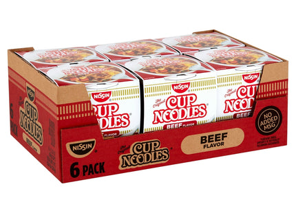 Nissin Cup O’Noodles Ramen Noodle Soup Beef Flavor 2.25oz (12 Pack) - Food & Beverages > Pasta Grains Cereals Noodles