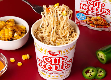 Nissin Cup O’Noodles Ramen Noodle Soup Beef Flavor 2.25oz (24 Pack) - Food & Beverages > Pasta Grains Cereals Noodles