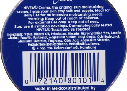 NIVEA Creme Body Face and Hand Moisturizing Cream Unisex Travel Size 1oz (5 Pack) - Personal Care > Skin Lotion &