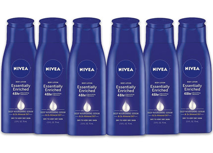 NIVEA Essentially Enriched Deep Nourishing Almond Oil Body Lotion 2.5oz (6 Pack) - Personal Care > Skin & Moisturizer