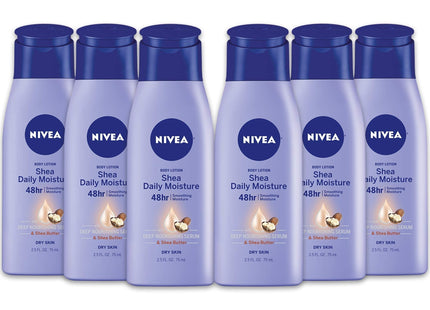 NIVEA Shea Nourish Body Lotion Dry Skin with Butter 2.5oz (6 Pack) - Personal Care > & Moisturizer