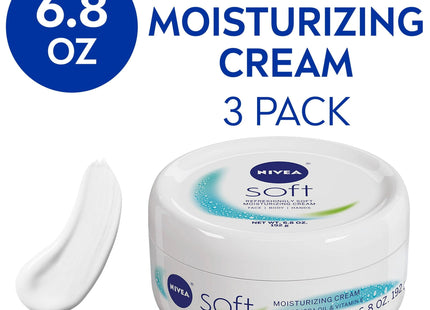 NIVEA Soft Refreshingly Moisturizing Cream JojobaOil VitaminE 6.8oz (8 Pack) - Personal Care > Skin Lotion & Moisturizer