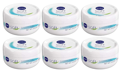 NIVEA Soft Refreshingly Moisturizing Cream JojobaOil VitaminE 6.8oz (6 Pack) - Personal Care > Skin Lotion & Moisturizer