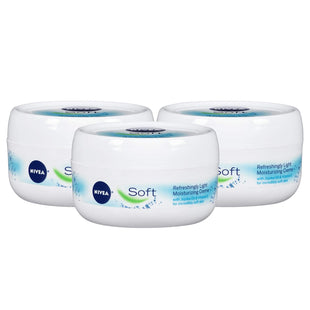 NIVEA Soft Refreshingly Moisturizing Cream JojobaOil VitaminE 6.8oz (3 Pack) - Personal Care > Skin Lotion & Moisturizer