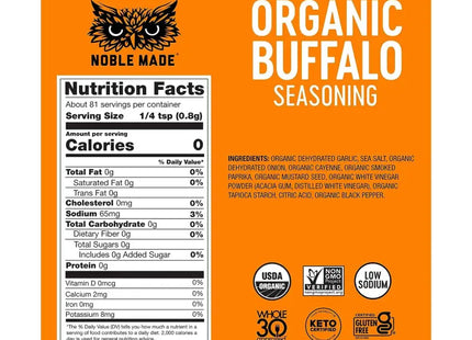 the label for the organic nutrition label