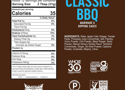 Noble Made by The New Primal Original BBQ Marinade & Dipping Sauce 12oz (6 Pack) - Food Beverages > Condiments Sauces