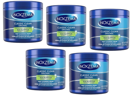 Noxzema Classic Clean Original Deep Cleansing Cream Eucalyptus 12oz (5 Pack) - Personal Care > Skin Cleansers & Toners