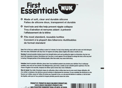 NUK Gerber First Essentials Silicone Nipple Medium Flow Clear 6ct(12 Pack) - Baby & Toddler > Nursing Feeding Bottle