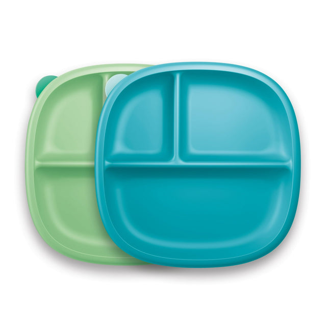 NUK Suction Plates and Lid Assorted Colors 6 + Months 2ct (2 Pack) - Baby & Toddler > Nursing Feeding Bowls