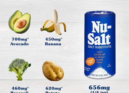 NuSalt Sodium Free Salt Substitute Table Alternative 3oz (12 Pack) - Food & Beverages > Herbs Spices Seasonings