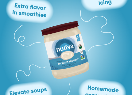 Nutiva Organic Coconut Manna Pureed Butter Gluten-Free 15oz - Food & Beverages > Condiments Sauces Oils