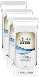 Olay Cleanse Gentle Facial Sensitive Towelette Fragrance Free 30ct (3 Pack) - Personal Care > Skin Cleansers & Toners