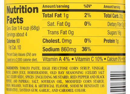 Old Bay Cocktail Sauce Horseradish Blend of Herbs and Spices 8 FLoz (6 Pack) - Food & Beverages > Seasonings