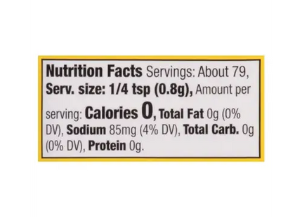 nutrition label for nutrits