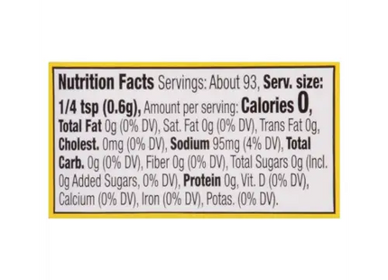 nutrition label for nuttint